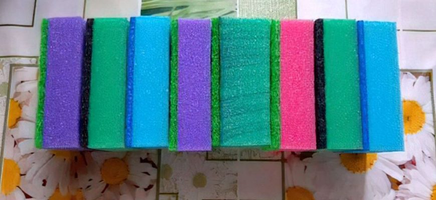 Почему губки для мытья посуды разного цвета? Разница действительно есть и вот в чем